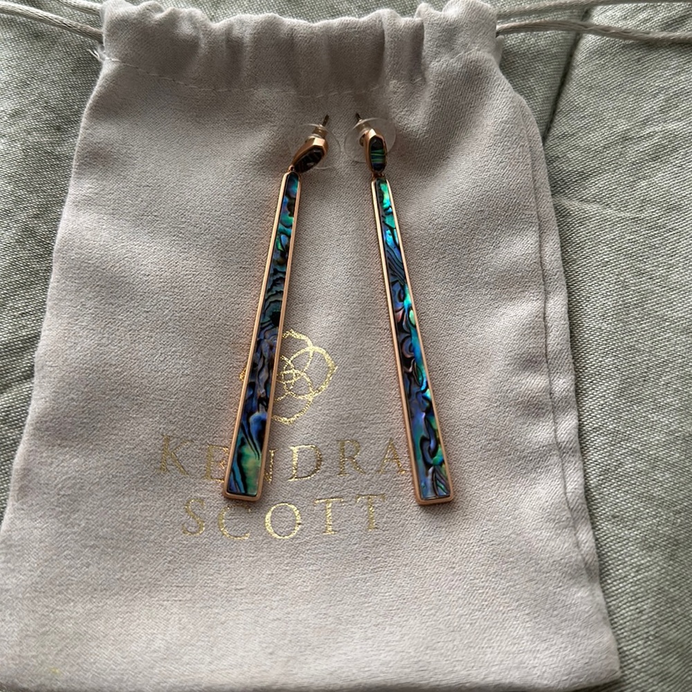 Kendra Scott Drop Earrings Abalone Shell